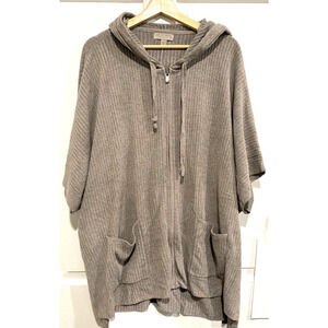 Barefoot Dreams Zipper Closure Cardigan women's Size 2X Hooded & Pockets